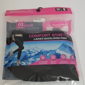 Medalist NEW Black Performance Baselayer Comfort Stretch Pant Level 02 Colder